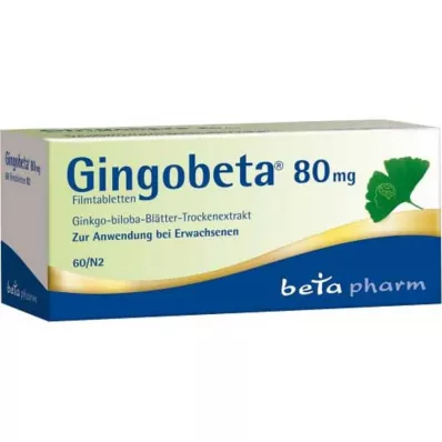 Gingobeta 80 mg comprimés pelliculés, 60 pc