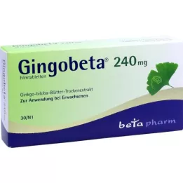 GINGOBETA 240 mg Comprimés pelliculés, 30 pcs