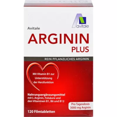 ARGININ PLUS Comprimés pelliculés de vitamines B1+B6+B12+acide folique, 120 comprimés