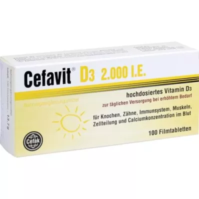 CEFAVIT D3 2.000 I.U. comprimés pelliculés, 100 pc