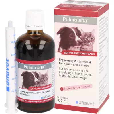 PULMO ALFA Complément alimentaire liquide pour chiens/chats, 100 ml