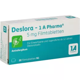 DESLORA-1A Pharma 5 mg comprimés pelliculés, 20 comprimés