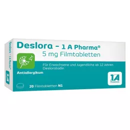 DESLORA-1A Pharma 5 mg comprimés pelliculés, 20 comprimés