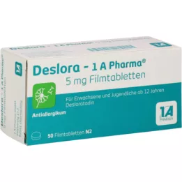 DESLORA-1A Pharma 5 mg comprimés pelliculés, 50 pc