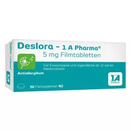 DESLORA-1A Pharma 5 mg comprimés pelliculés, 50 pc