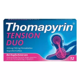 THOMAPYRIN TENSION DUO 400 mg/100 mg Comprimés pelliculés, 12 pces
