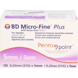 BD MICRO-FINE+ 5 aiguilles 0,25x5 mm 31 G, 100 pces