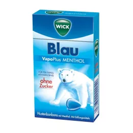 WICK BLAU Bonbons mentholés sans sucre Clickbox, 46 g