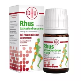 RHUS TOXICODENDRON D 6 tabl. pour douleurs rhumatismales, 80 pces
