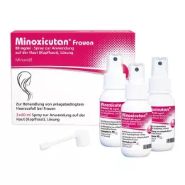 MINOXICUTAN Femmes 20 mg/ml Spray, 3X60 ml