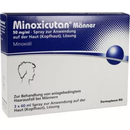MINOXICUTAN Hommes 50 mg/ml Spray, 3X60 ml