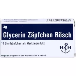 GLYCERIN ZÄPFCHEN Rösch 3 g contre la constipation, 10 pces