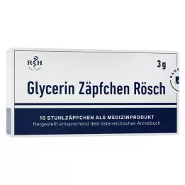 GLYCERIN ZÄPFCHEN Rösch 3 g contre la constipation, 10 pces