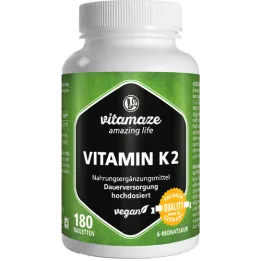 VITAMIN K2 200 μg hautement dosé, comprimés végétaliens, 180 pcs