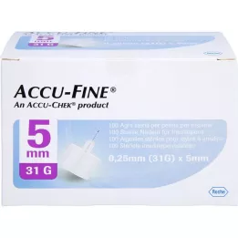 ACCU FINE Aiguilles stériles pour stylos à insuline 5 mm 31 G, 100 pces