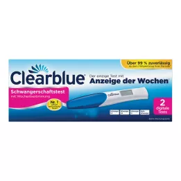 CLEARBLUE Test de grossesse avec détermination de la semaine, 2 pces