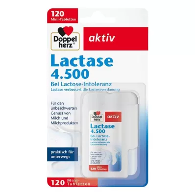 DOPPELHERZ Comprimés de lactase 4.500, 120 comprimés