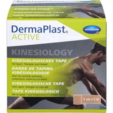 DERMAPLAST Active Kinesiology Tape 5 cmx5 m beige, 1 pc