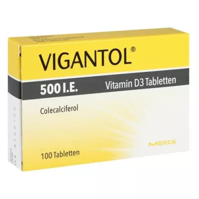 VIGANTOL Comprimés de 500 UI de vitamine D3, 100 comprimés