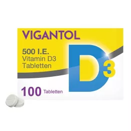VIGANTOL Comprimés de 500 UI de vitamine D3, 100 comprimés