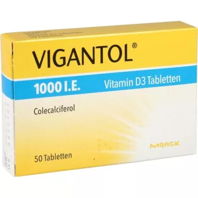 VIGANTOL Comprimés de 1.000 UI de vitamine D3, 50 comprimés