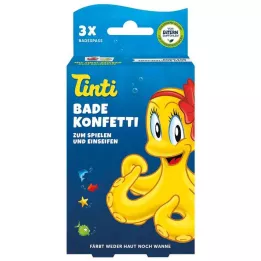 TINTI Confettis pour le bain, paquet de 3, 3X6 g