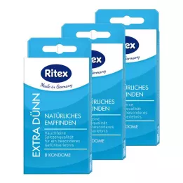 RITEX bundle de préservatifs extra fins, 24 pcs
