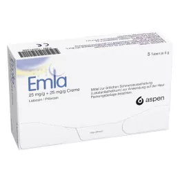 EMLA 25 mg/g + 25 mg/g de crème + 12 Tegaderm Pfl., 5X5 g