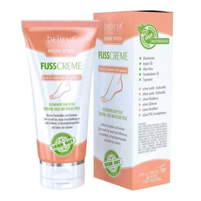 Crème de soin intensif naturel des pieds Believa (100 ml)