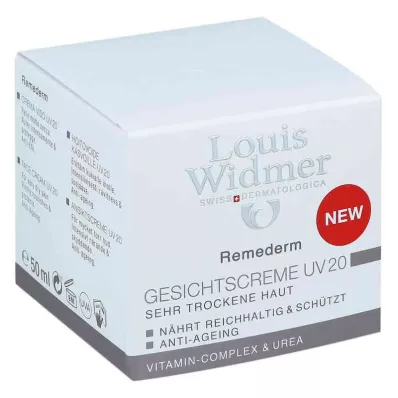 Crème visage Widmer Remederm UV 20 légèrement parfumée.(50ml)