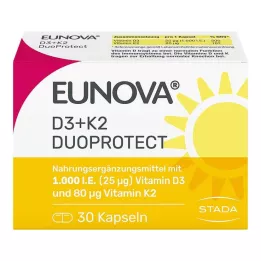 EUNOVA DuoProtect D3+K2 1000 I.U./80 μg gélules, 30 pc
