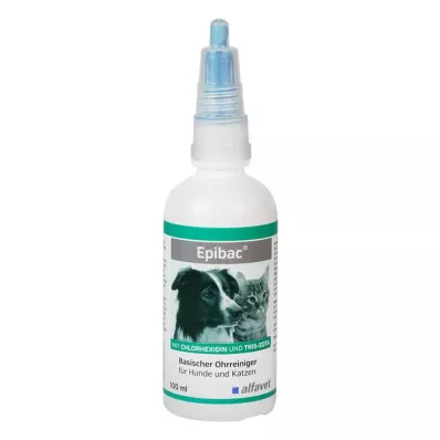 Solution nettoyante auriculaire alcaline Epibac pour chiens/chats, 100 ml