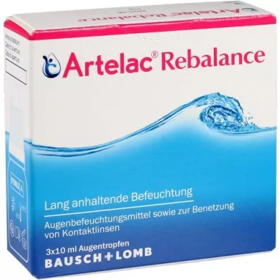 ARTELAC Gouttes oculaires Rebalance, 3X10 ml