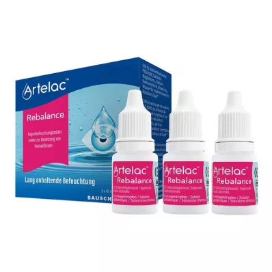 Artelac® Rebalance collyre pour yeux secs et irrités, 3x10 ml