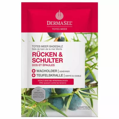 DERMASEL Sels de bain de la Mer Morte Dos &amp; Épaule, 80 g