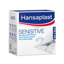 HANSAPLAST Rouleau de sparadrap Sensitive 6 cmx5 m, 1 pc