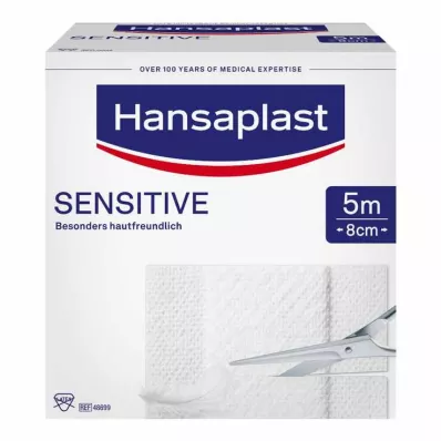 Hansaplast Sensitive plâtre rouleau de 5 m (8 cm de large), 1 pièce Hansaplast Sensitive plâtre rouleau de 5 m (8 cm de large), 1 pièce