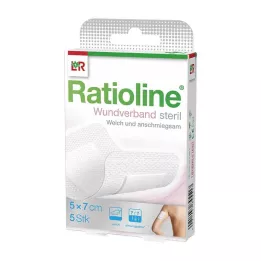 RATIOLINE Pansement 7x5 cm stérile, 5 pces