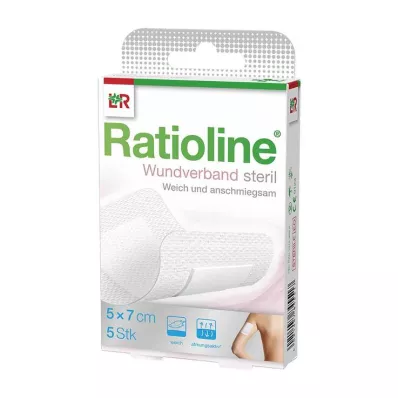 Pansement Ratioline 7x5 cm stérile, 5 pc