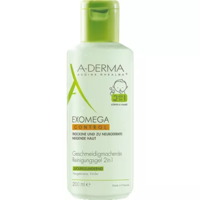 A-DERMA EXOMEGA CONTROL Gel nettoyant 2en1, 200 ml