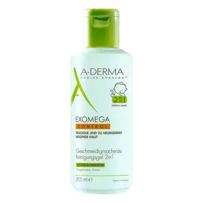 Aderma Exomega Control Gel Nettoyant 2en1 (200 ml)