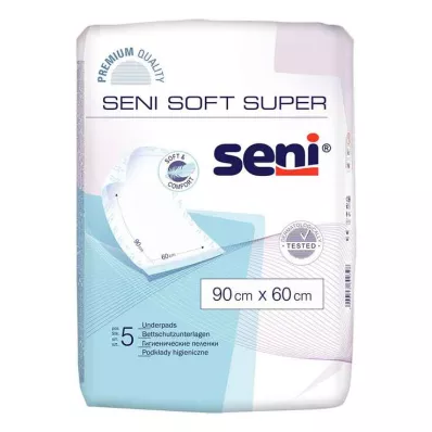 Sous-couches de protection de lit Seni Soft Super 90x60 cm, 5 pc