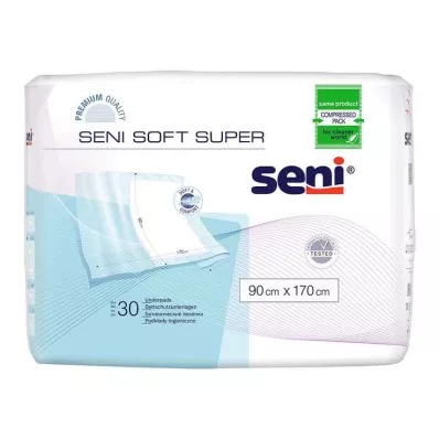 Sous-couches de protection de lit Seni Soft Super 90x170 cm, 30 pc Sous-couches de protection de lit Seni Soft Super 90x170 cm, 30 pc