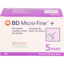 BD MICRO-FINE+ Aiguilles pour stylo 0,25x5 mm, 100 pces