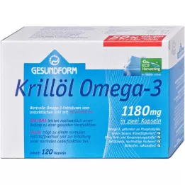 GESUNDFORM Gélules dhuile de krill 1180 mg Antarctique, 120 capsules