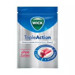 WICK TripleAction Menthol &amp; Cassis sans sucre Bon., 72 g