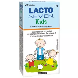 LACTO SEVEN Kids goût fraise-framboise, 20 comprimés