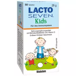 LACTO SEVEN Kids goût fraise-framboise, 50 comprimés