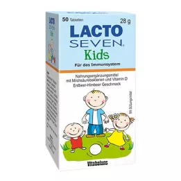 LACTO SEVEN Kids goût fraise-framboise, 50 comprimés