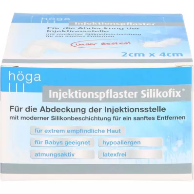 INJEKTIONSPFLASTER Silikofix 2x4 cm Höga, 100 pces
